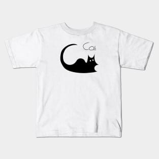 Black cat forms the word cat Kids T-Shirt